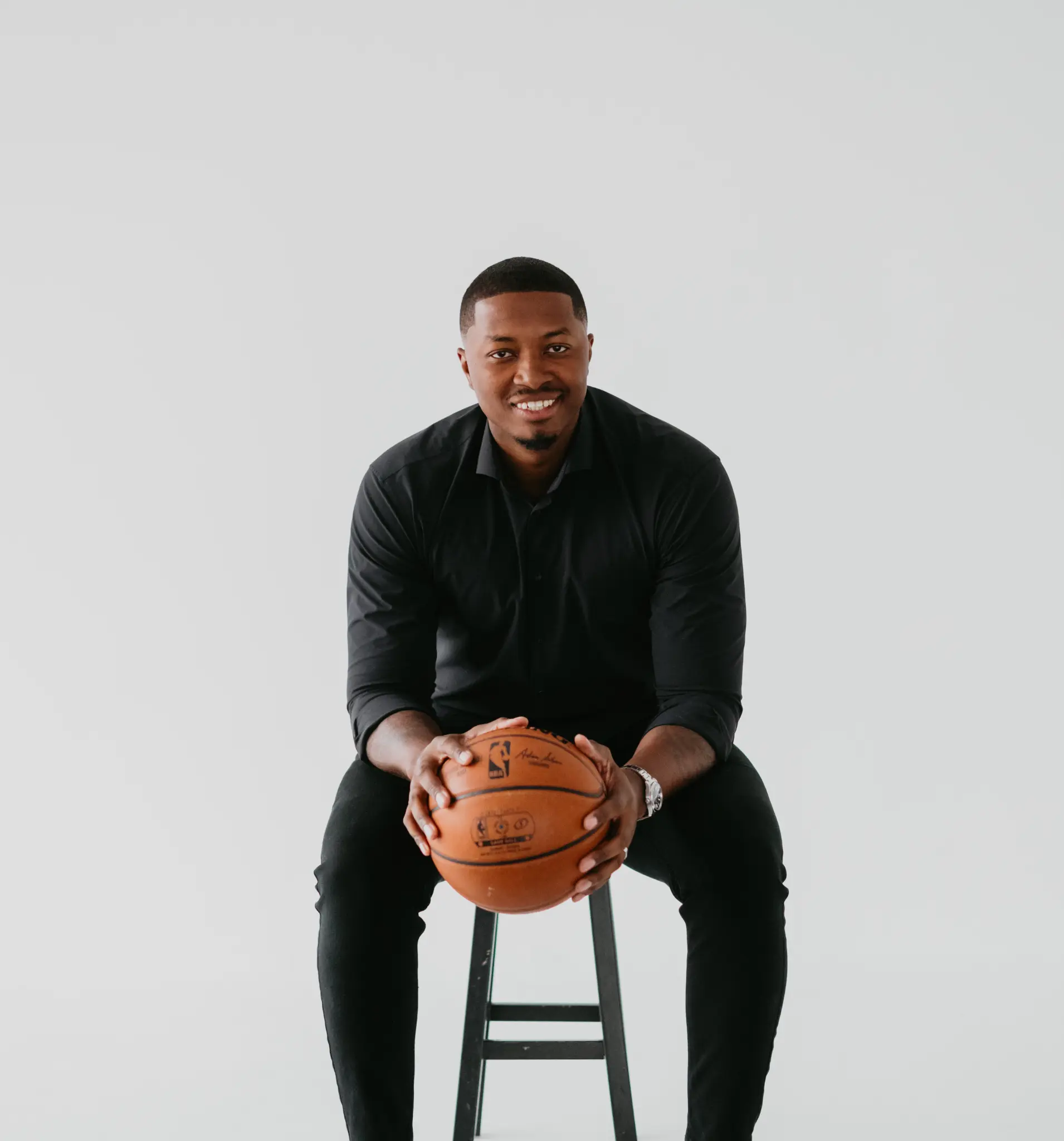 Sam Coleman with basketball